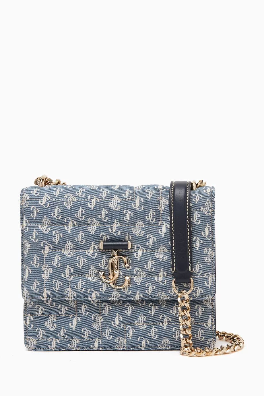 Avenue Quad Shoulder Bag in JC Monogram Denim