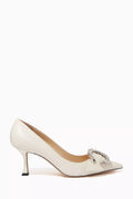 Melva 70 Crystal-embellished Pumps in Leather