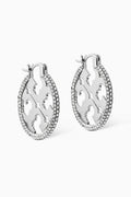 Miller Pavé Crystal Hoop Earrings in Gold-plated Brass