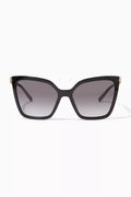 Cat-eye Sunglasses in Acetate & Metal