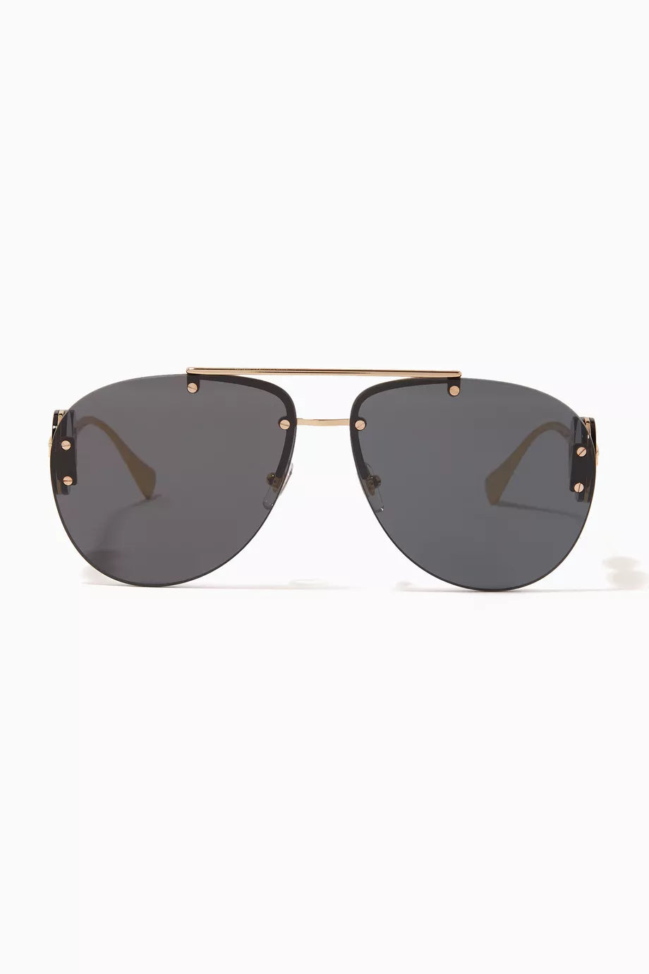 Double Medusa Pilot Sunglasses in Metal