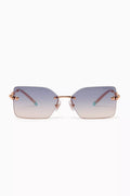 Gradient Rectangle Sunglasses in Metal