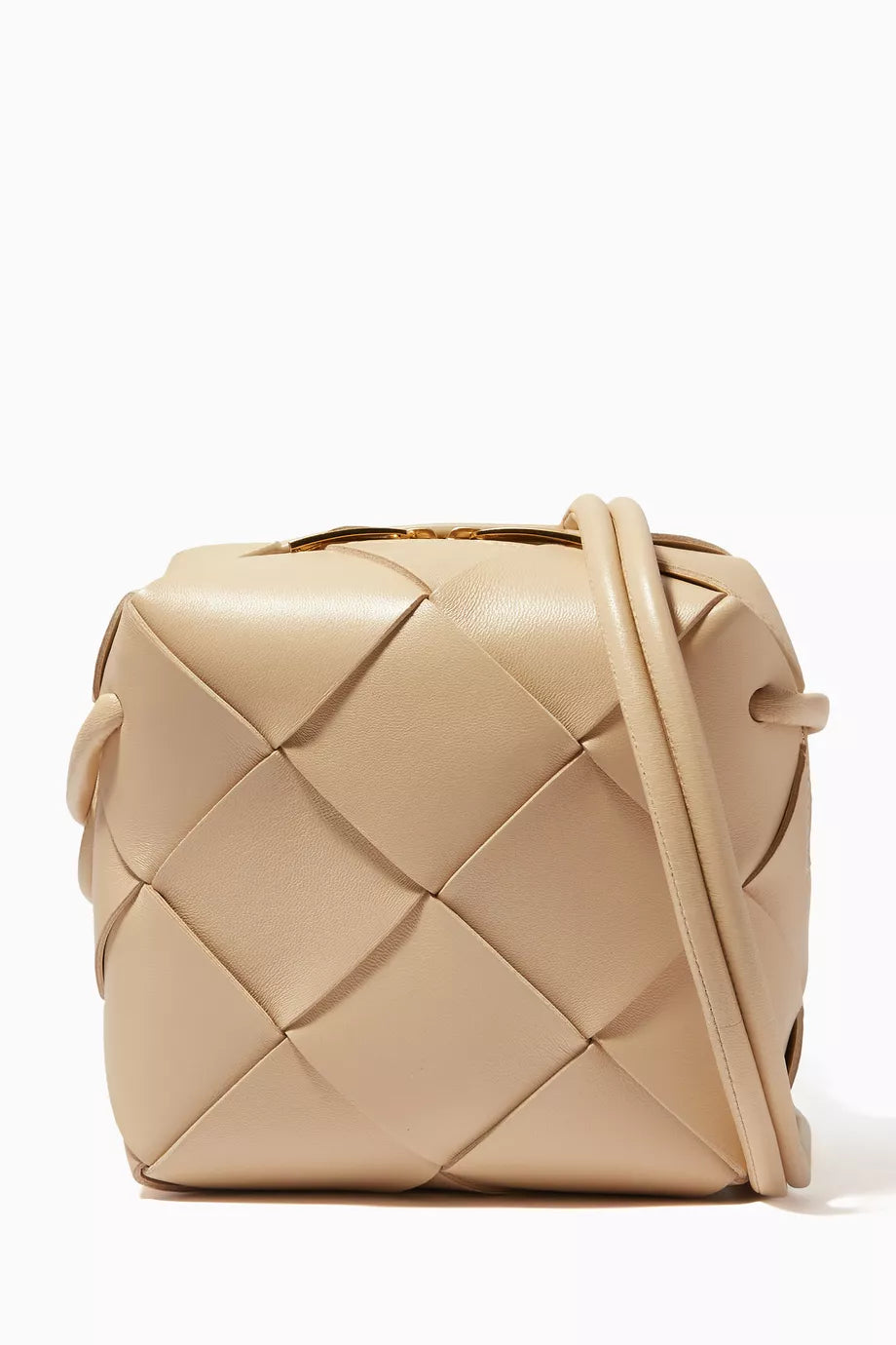 Mini Cassette Camera Cross-body Bag in Intreccio Leather