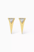 Luster CZ Stud Earrings in 24kt Gold-plated Sterling Silver