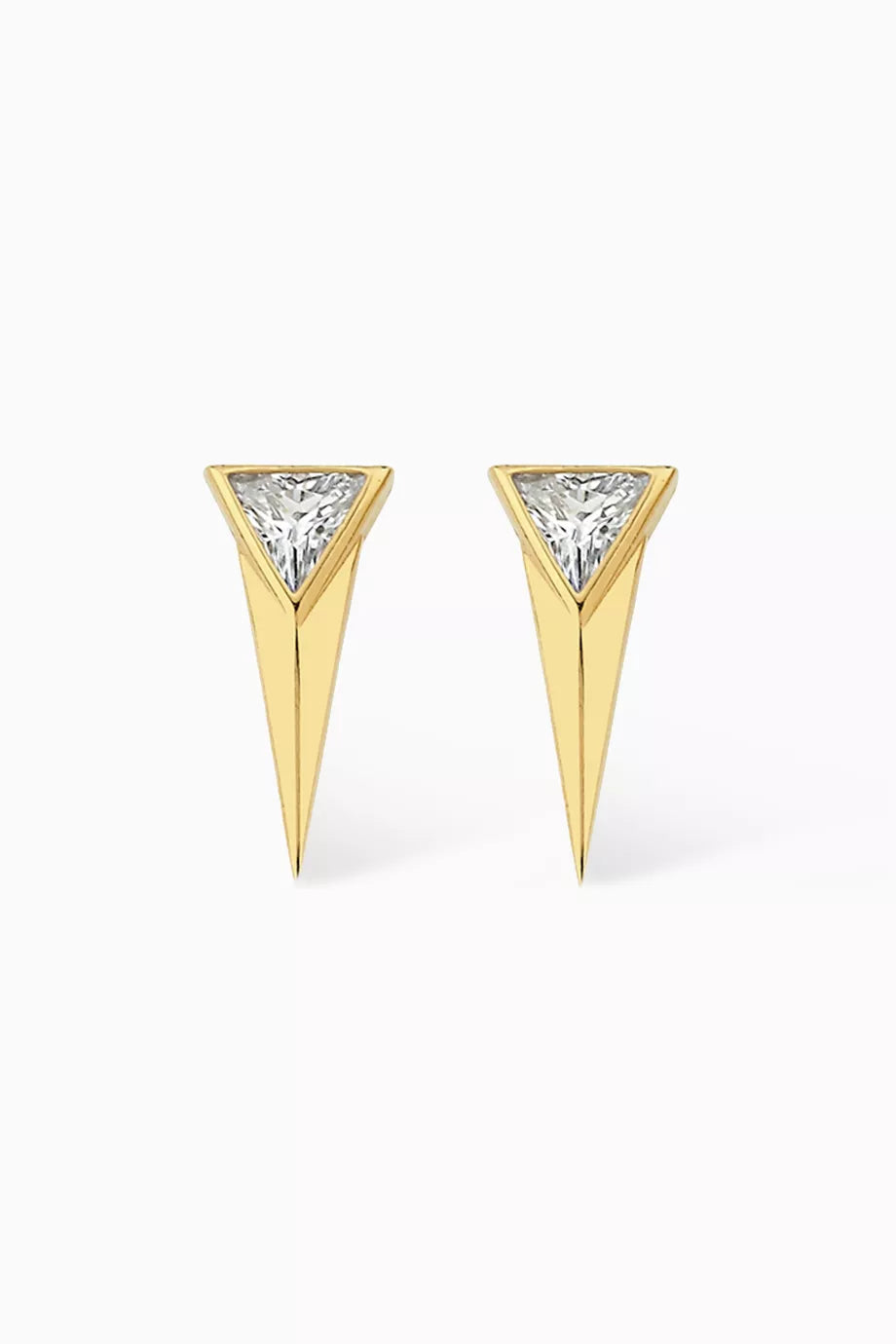 Luster CZ Stud Earrings in 24kt Gold-plated Sterling Silver