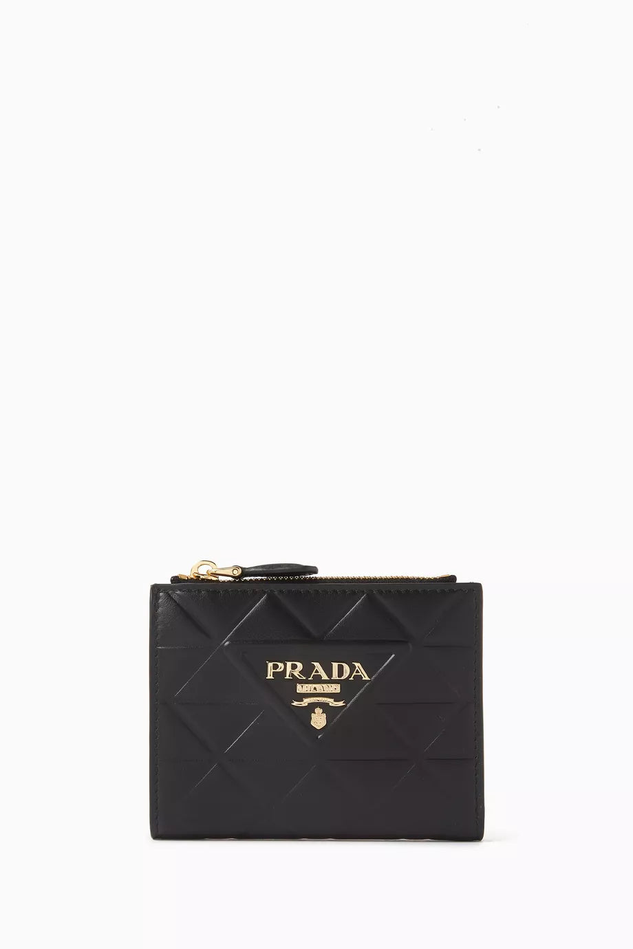 Diamond Quilted French Wallet in Leather