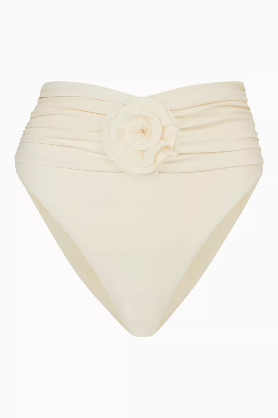 Flower Appliqué Bikini Briefs in Stretch Nylon