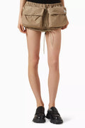 Logo Zip-up Mini Skirt in Recycled Technical Fabric