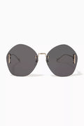 Geometric Sunglasses in Metal