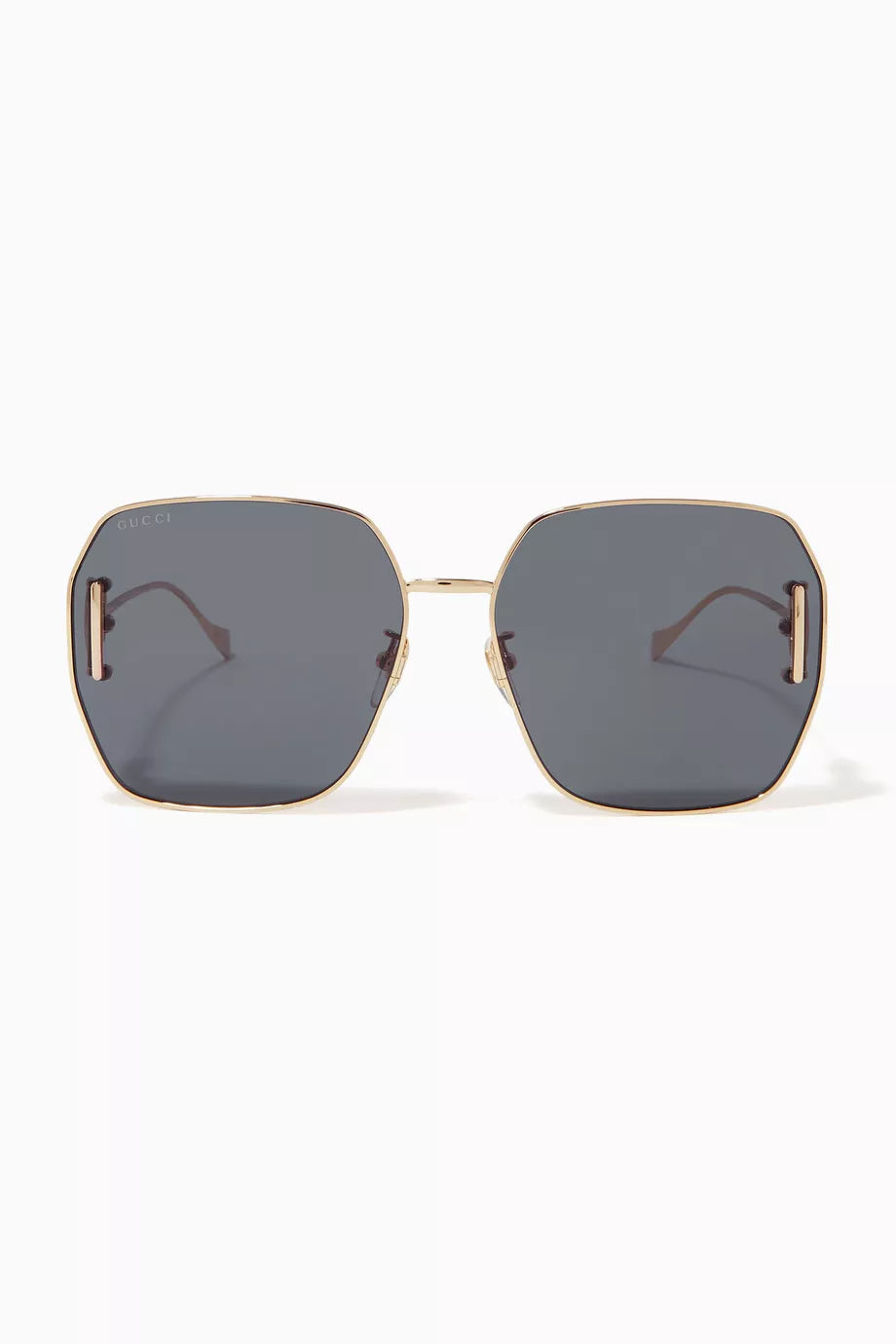 Logo-detail Octagonal Sunglasses in Metal