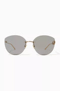 Cat-eye Sunglasses in Metal