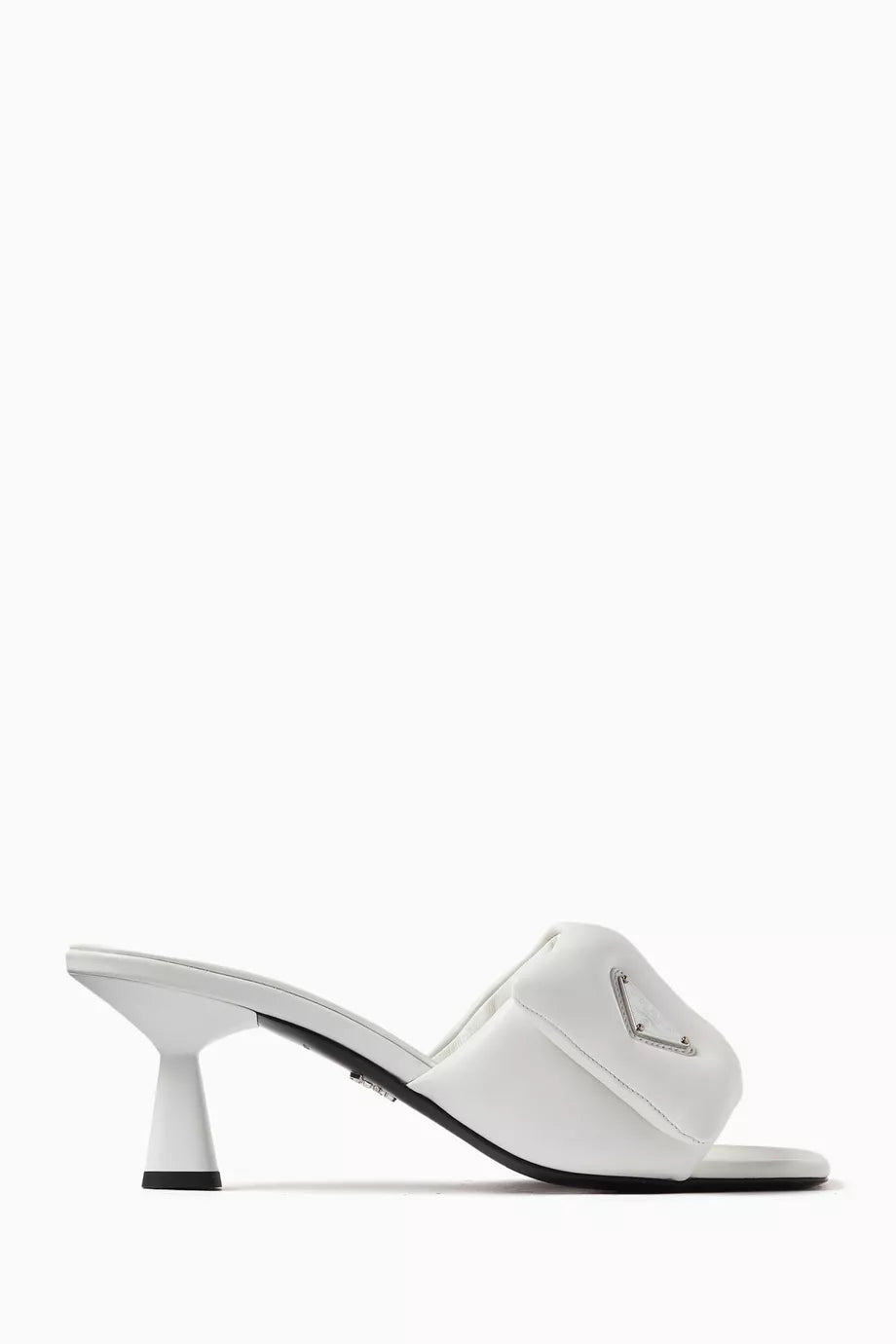 Logo Plaque 65 Mules in Padded Leather
