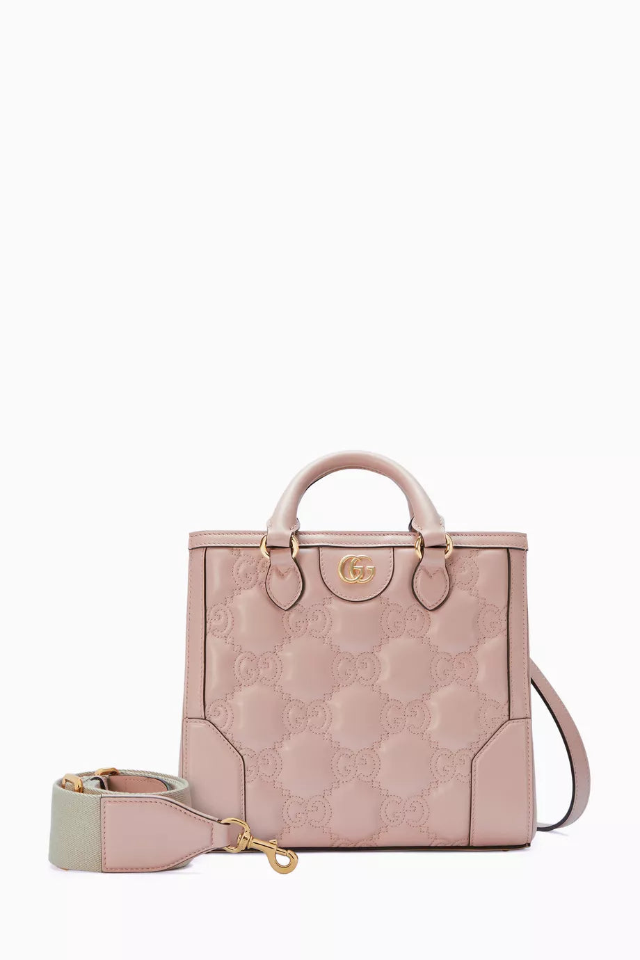Mini GG Matelasse Embossed Tote Bag in Leather