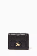 GG Matelassé Card Case Wallet in Leather