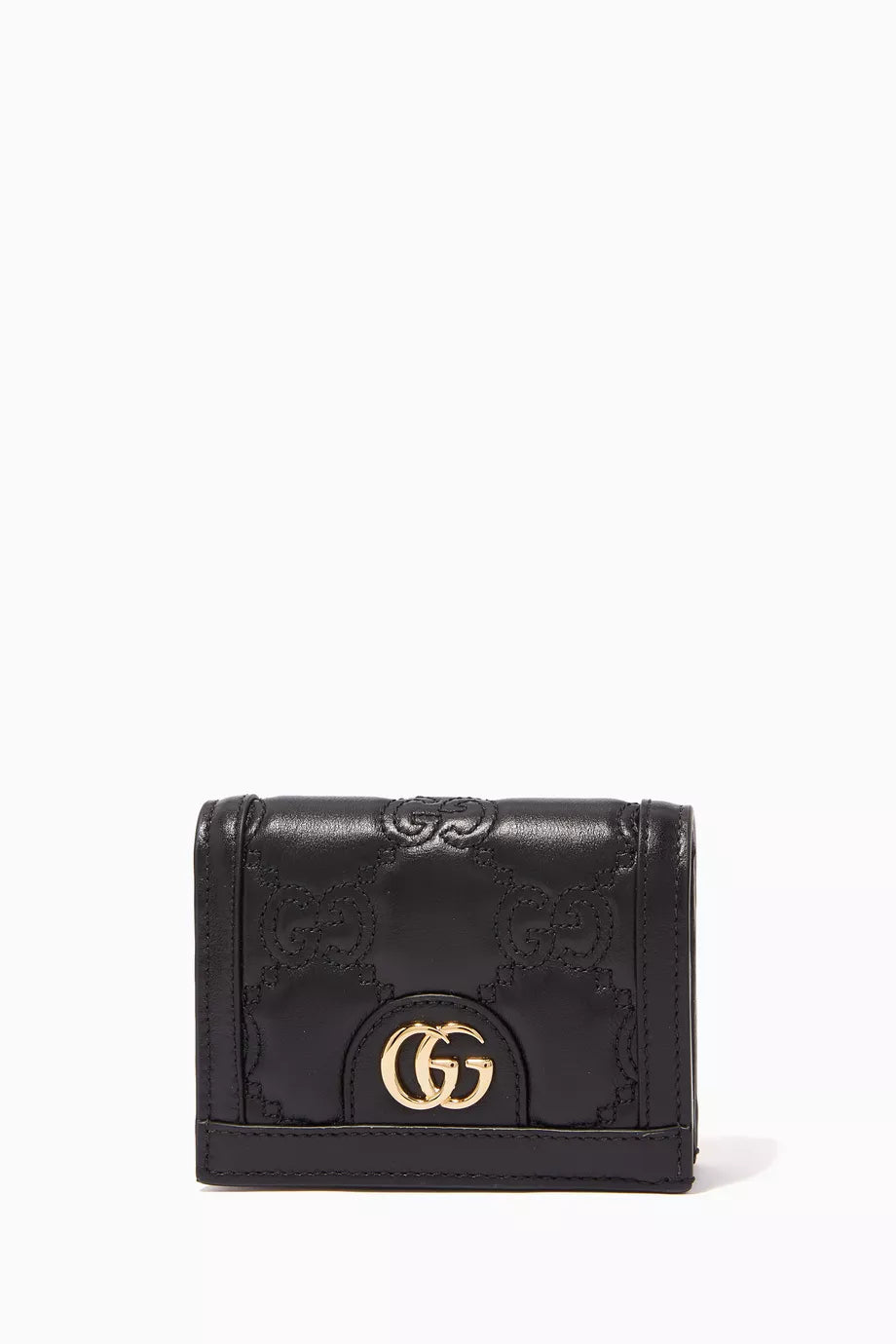 GG Matelassé Card Case Wallet in Leather