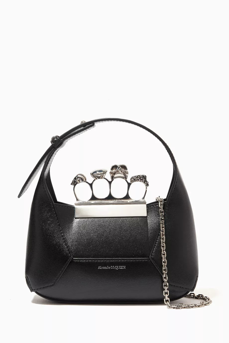 Mini Jewelled Hobo Bag in Calf Leather