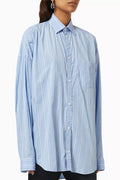 Cocoon Shirt in Striped Cotton