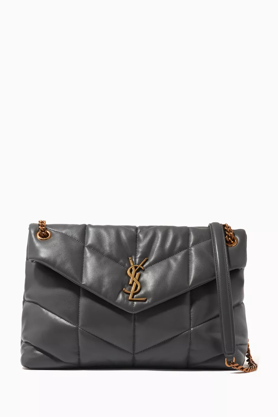 Medium Puffer Bag in Quilted-lambskin Leather