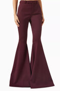 Flared Pants in Wool Gabardine