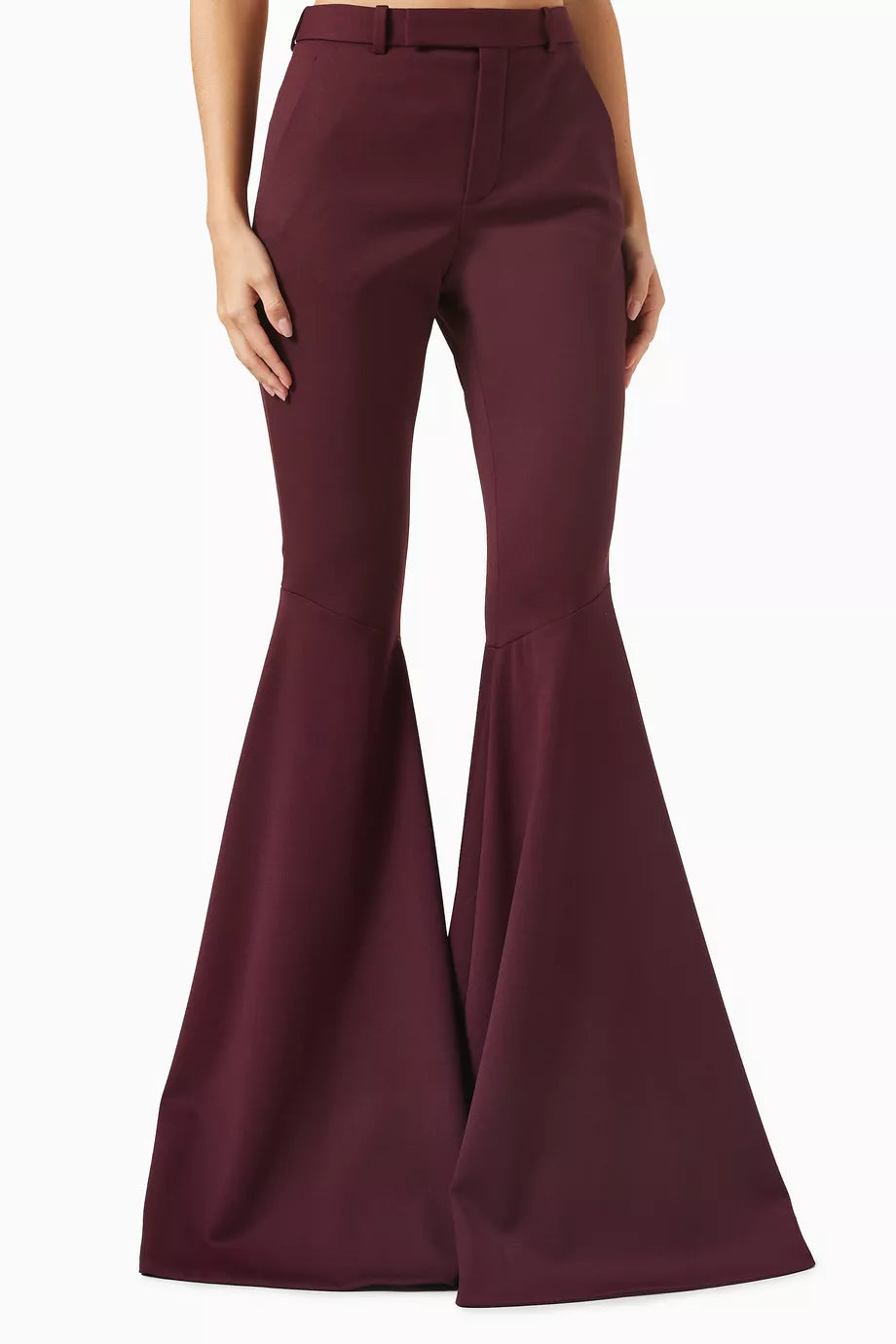 Flared Pants in Wool Gabardine