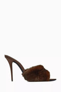 LA16 Gippy 105 Mules in Faux Fur