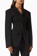 Corset Tube Blazer in Wool-blend
