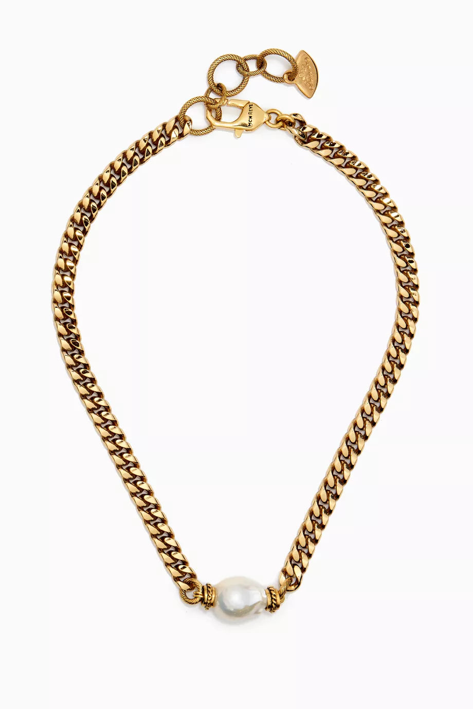 Compass Necklace in Gold-plated Brass