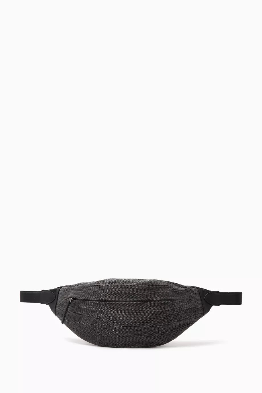 Logo Zip Belt Bag in Calf leather