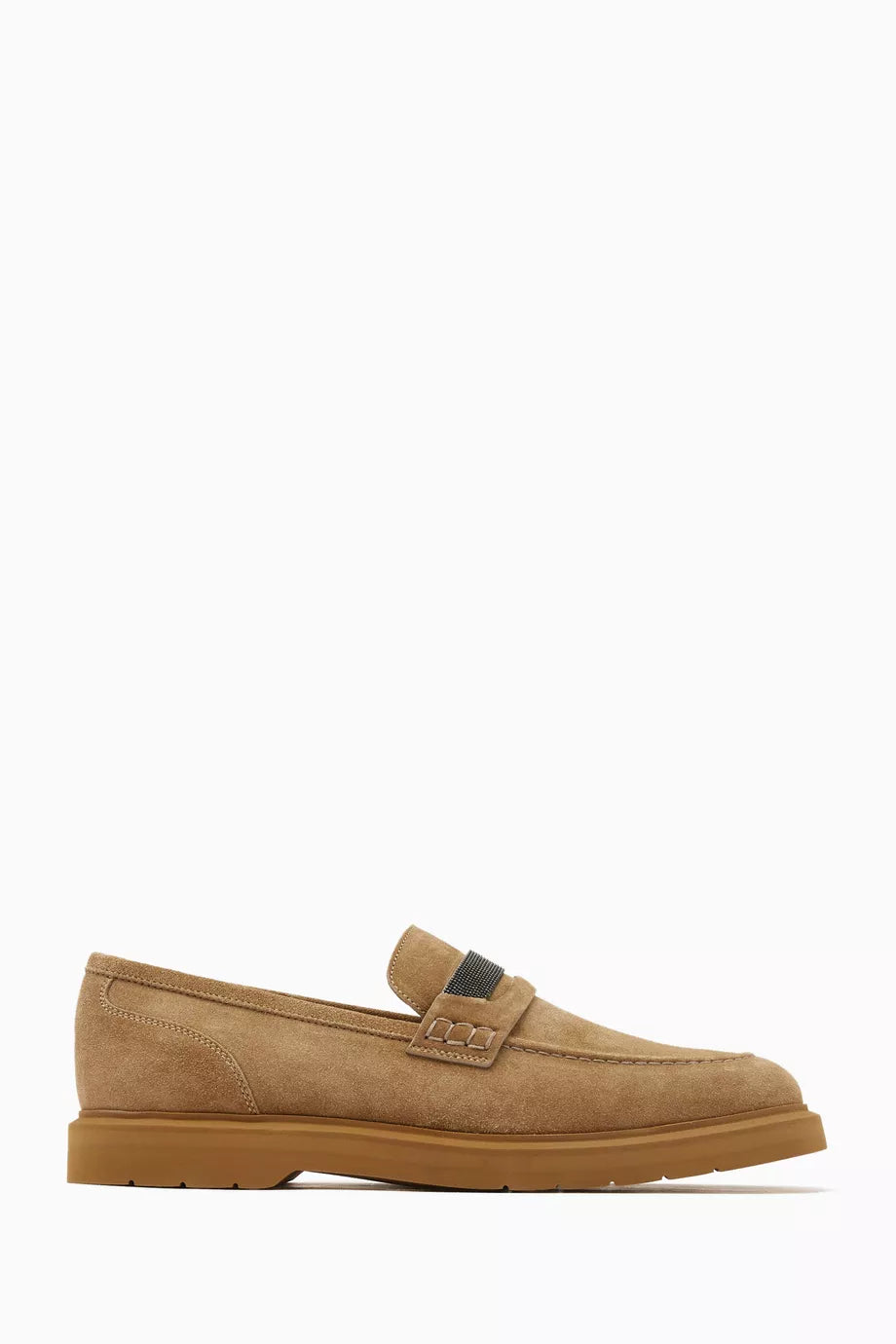 Slip-on Low-heel Loafers in Suede