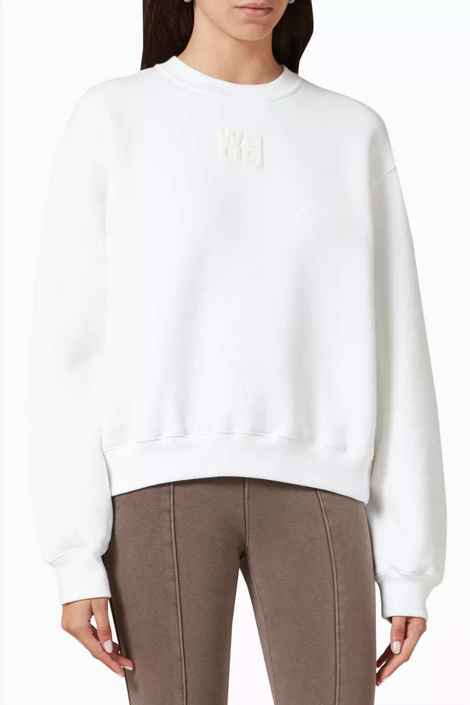 Logo Printed Sweatshirt in Terry Crew
