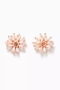 Bouquet Fleuri Pearl Studs in Gold-plated Brass