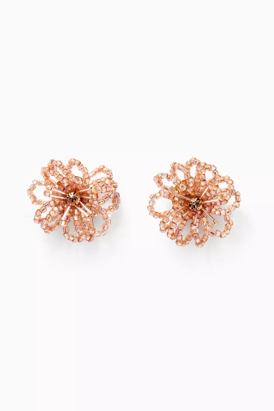 Les Bouquet Fleuri Clip-on Studs in Gold-plated Brass
