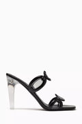Chain Clear-heel 100 Mules in Leather & PVC