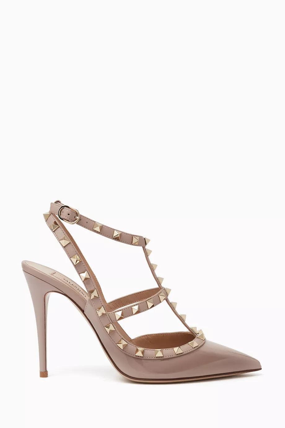 Valentino Garavani Rockstud 100 Caged Pumps in Patent Leather