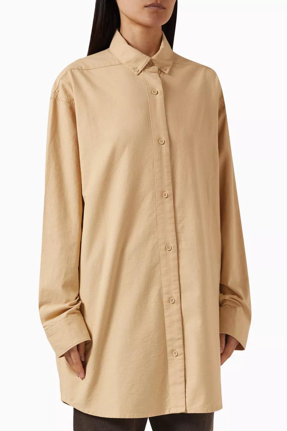 Long-sleeve Oxford Shirt in Cotton