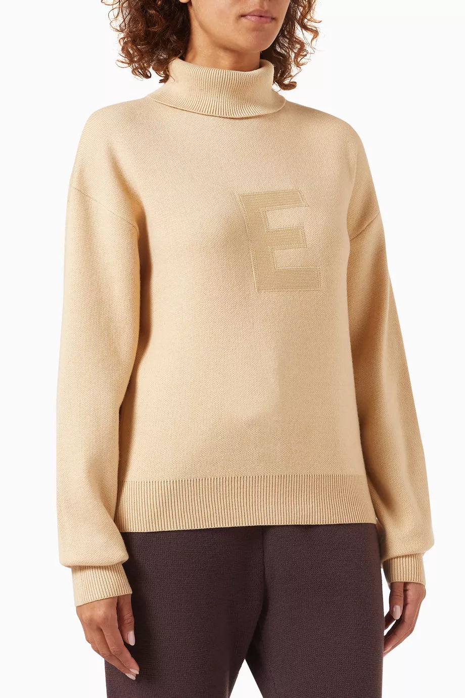 E Turtleneck Sweater in Knit