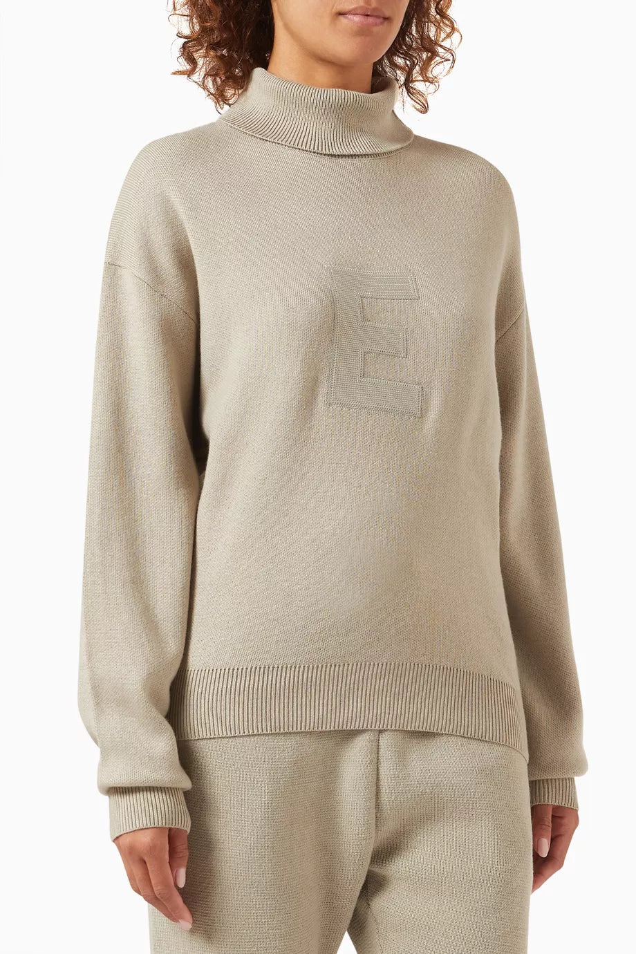 E Turtleneck Sweater in Knit