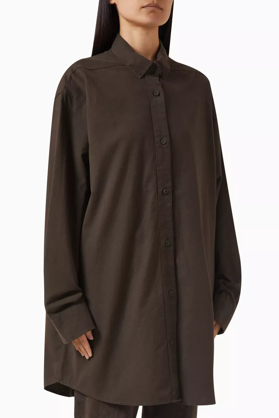Long-sleeve Oxford Shirt in Cotton