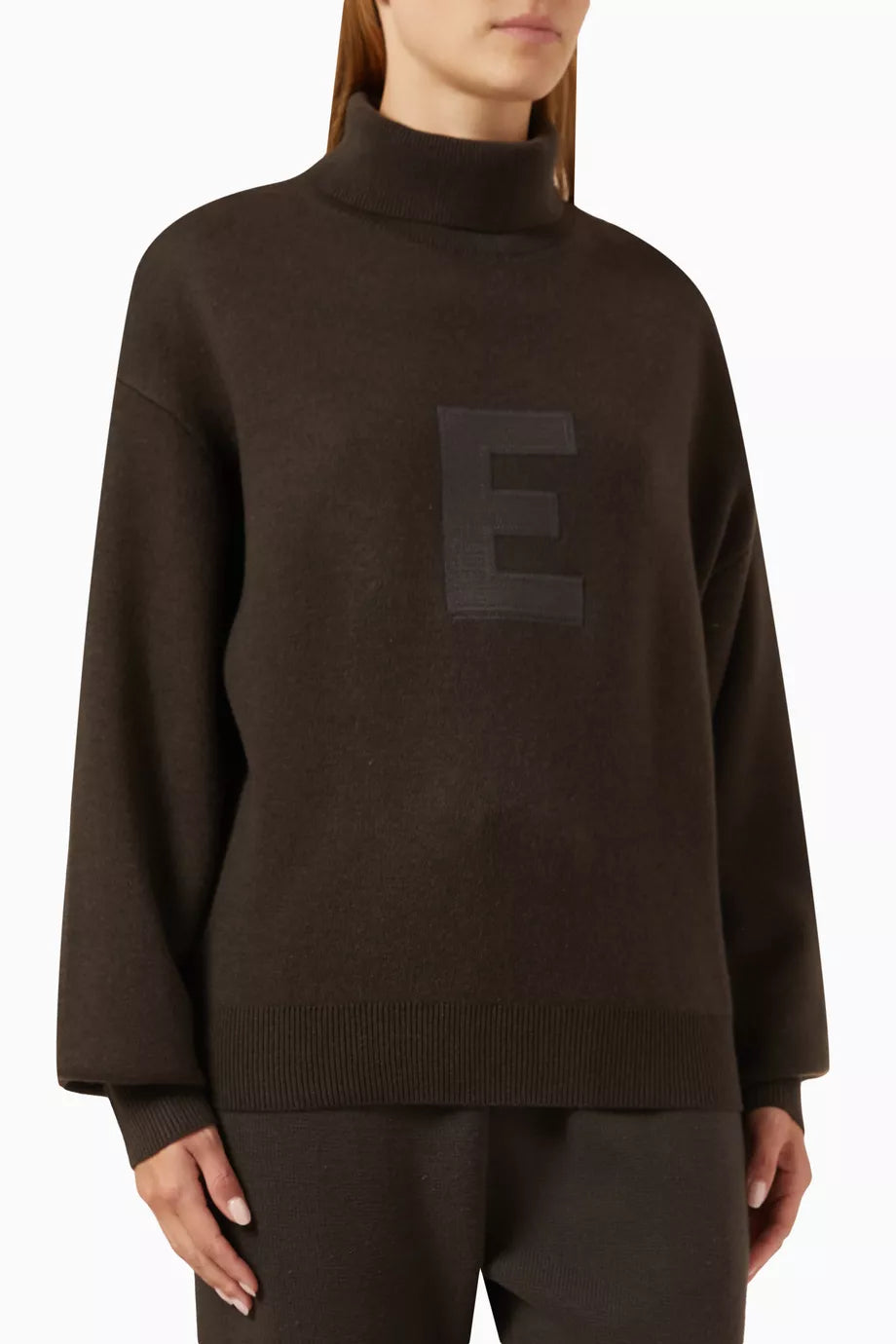 E Turtleneck Sweater in Knit