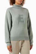 E Turtleneck Sweater in Knit