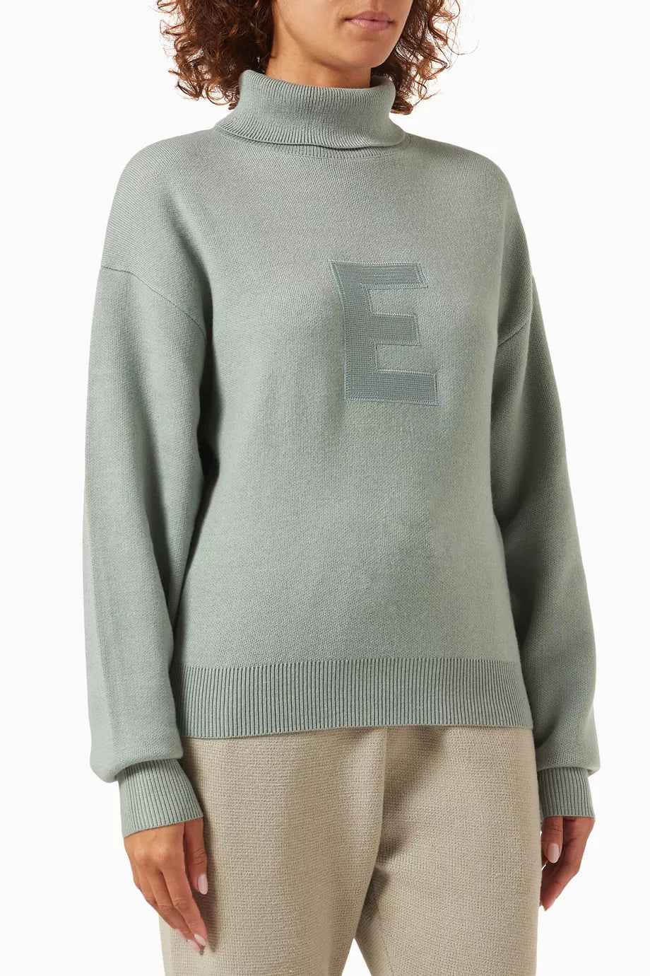 E Turtleneck Sweater in Knit