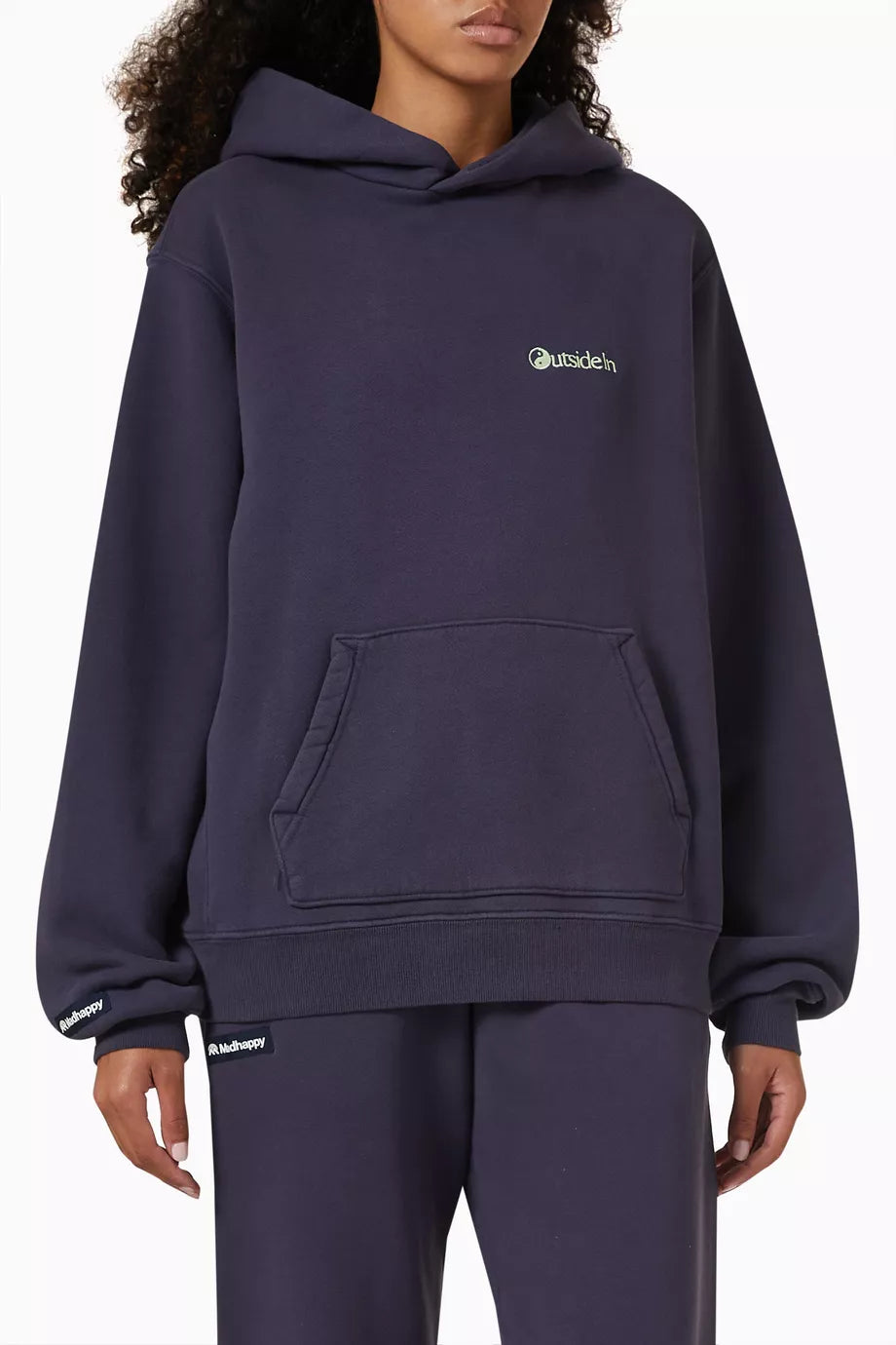 Outdoors Printed Hoodie in Cotton-fleece