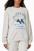 Outdoors Printed Sweatshirt in Cotton-fleece