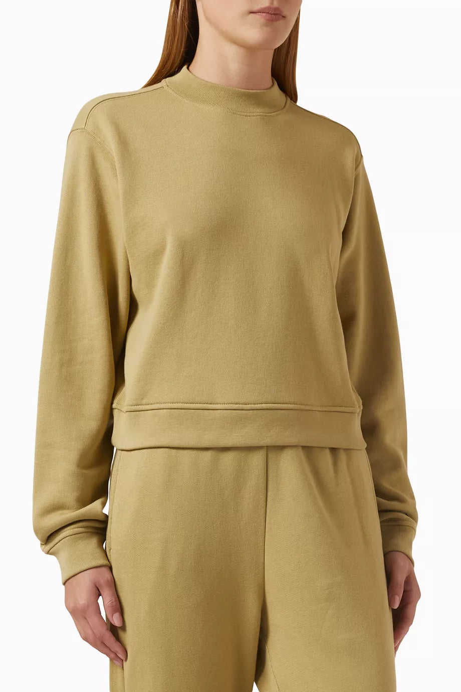 Haylen Cropped Sweatshirt in Cotton-terry