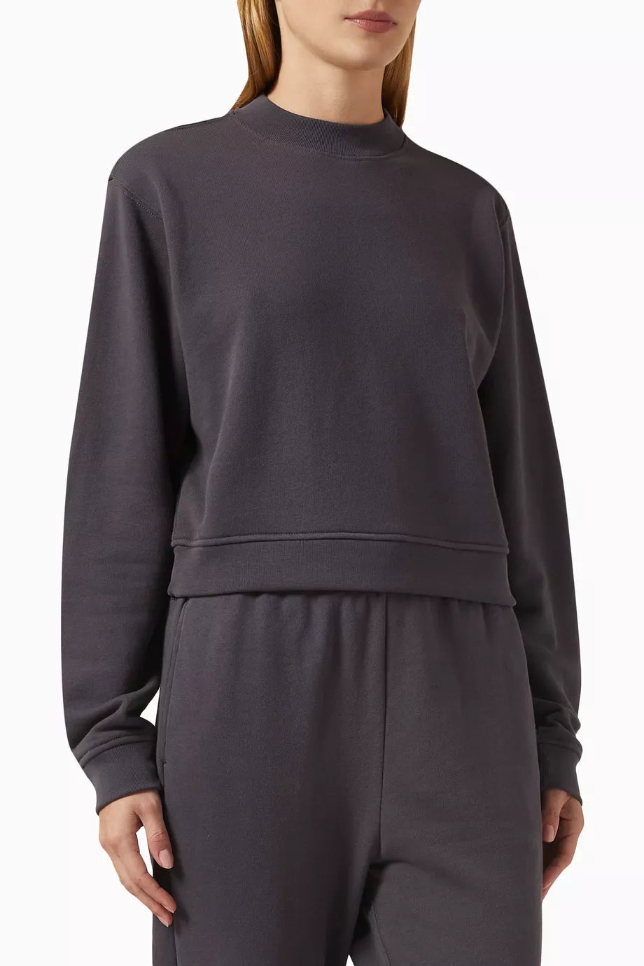 Haylen Cropped Sweatshirt in Cotton-terry