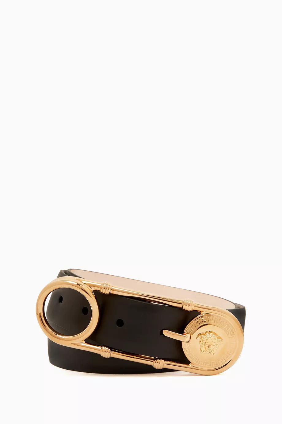 Safety Pin Belt in Leather