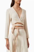 Lahun Wrap Top in Cotton-gauze