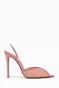 Katy 105 Crystal Slingback Sandals in Tulle