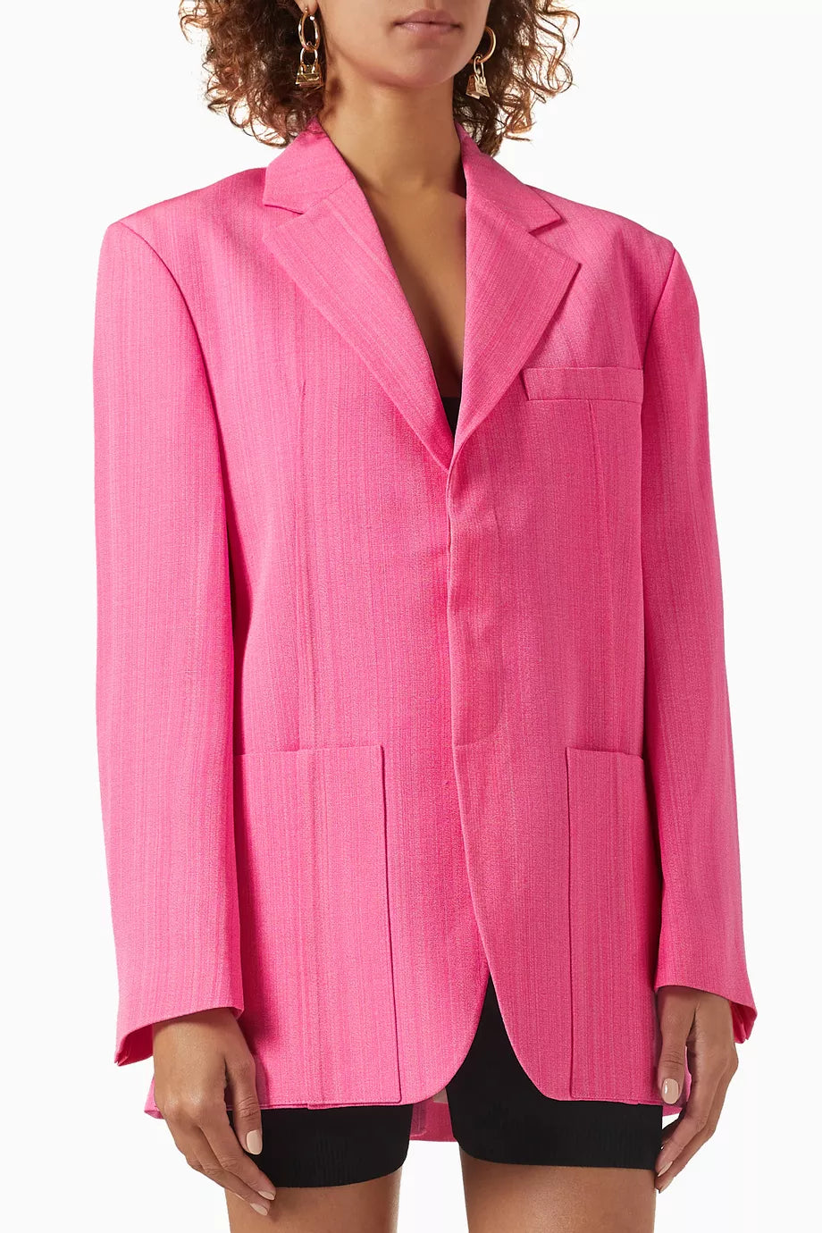 D'homme Square Jacket in Stretch-wool Viscose