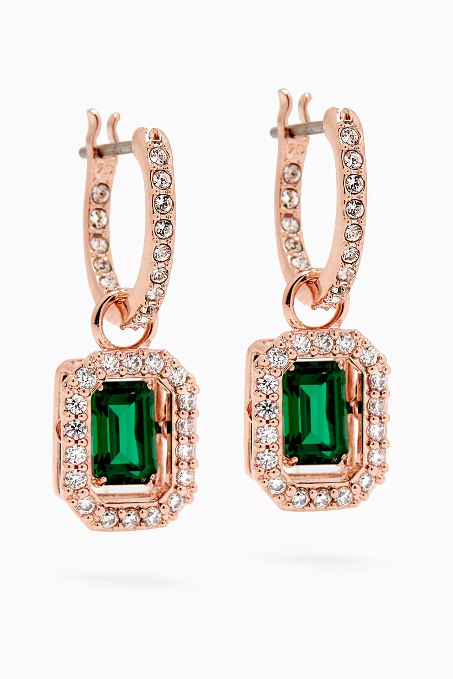 Millenia Crystal Drop Earrings in Rose Gold-plated Metal